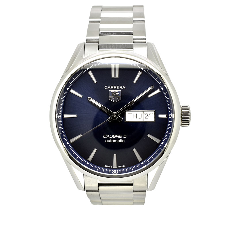 タグホイヤー　TAG HEUER　カレラ デイデイト キャリバー5　WAR201E.BA0723　41mm　ブルー　USED　中古