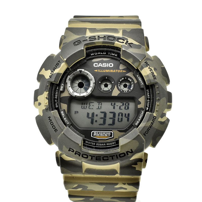 カシオ　ＣＡＳＩＯ　Gショック　GD-120CM-5JF　カモフラージュ　55×51.2×17.4mm　USED　中古