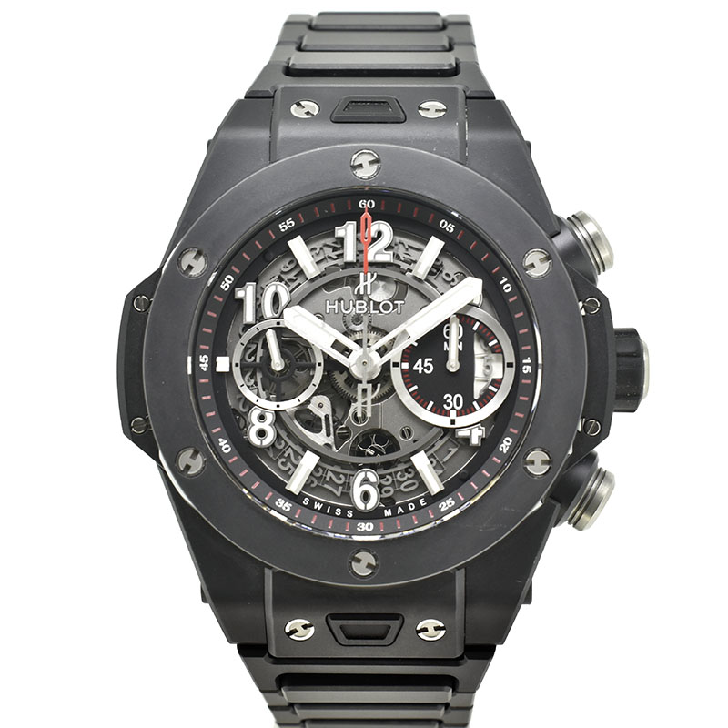 ウブロ　HUBLOT　ビッグバン ウニコ ブラックマジック　411.CI.1170.CI　セラミック　45mm　USED　中古