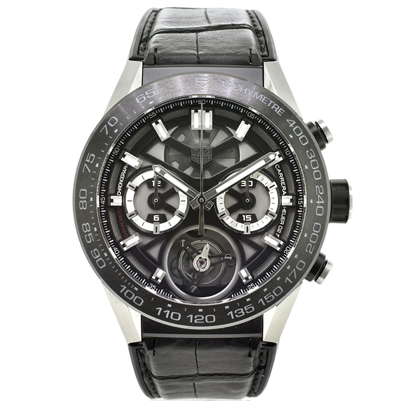 タグホイヤー　TAG HEUER　カレラ ホイヤー02T フライングトゥールビヨン　CAR5A8Y.FC6377　45mm　USED　中古