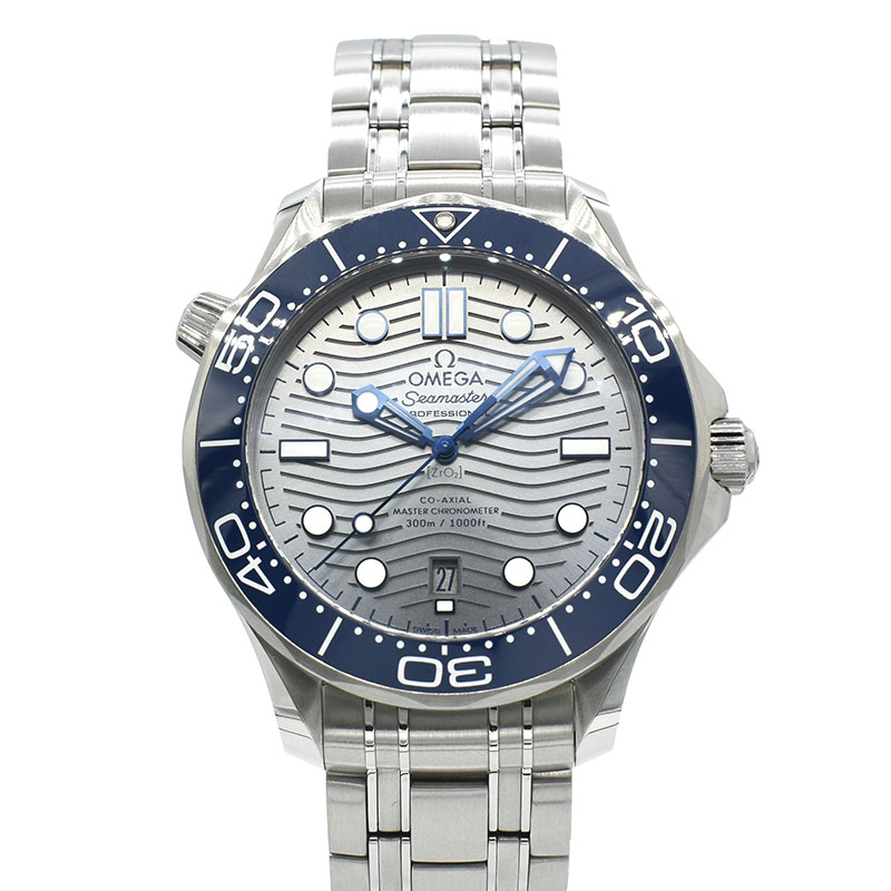 オメガ　OMEGA　シーマスター ダイバー300M コーアクシャル マスタークロノメーター　210.30.42.20.06.001　グレー　USED　中古