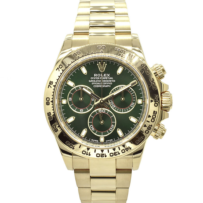 ロレックス　ROLEX　コスモグラフ デイトナ　Ref.116508　グリーン　18Kイエローゴールド　40mm　USED　中古