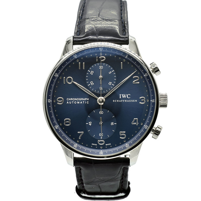 IWC　ポルトギーゼ　クロノグラフ　IW371491　ブルー　41mm　USED　中古