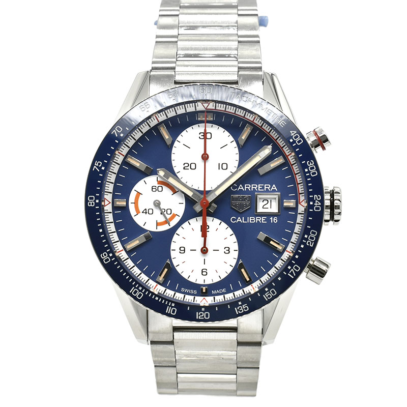 タグホイヤー　TAG HEUER　カレラクロノグラフ キャリバー16　CV201AR.BA0715　41mm　ブルー　未使用品