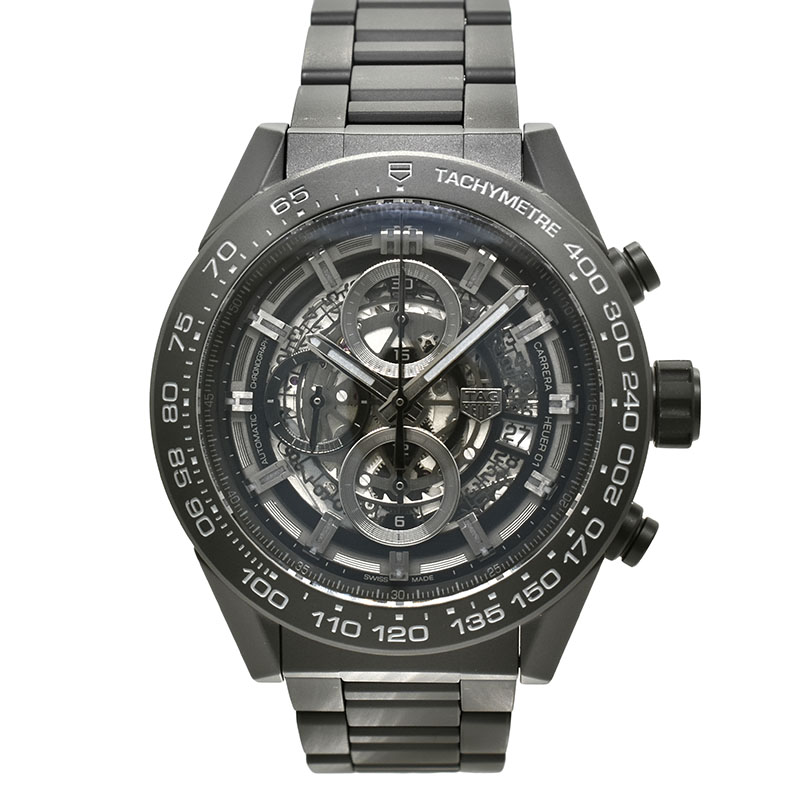 タグホイヤー　TAG HEUER　カレラ クロノグラフ キャリバー ホイヤー01 ブラックセラミック　CAR2A91.BH0742　45mm　USED　中古