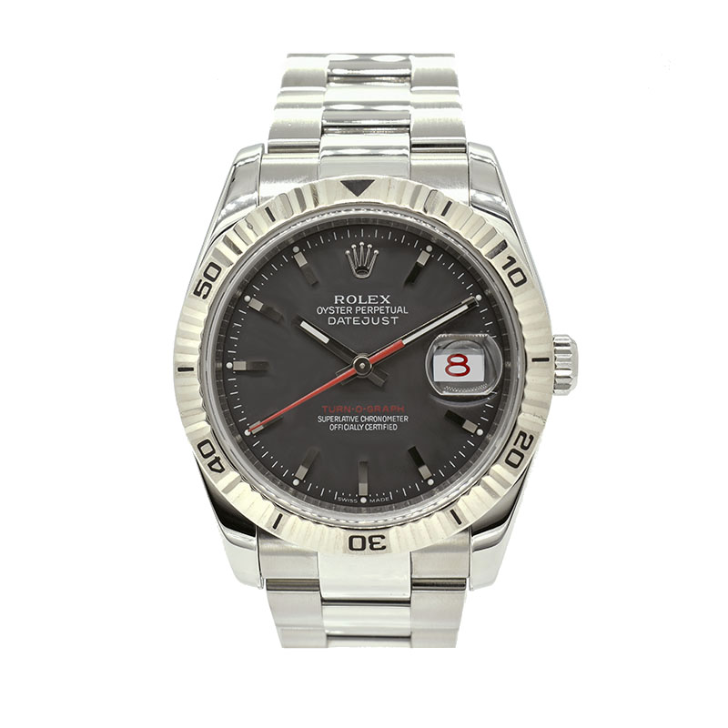 ロレックス　ROLEX　ターノグラフ　Ref.116264　SS　ブラック　D番ルーレット　36mm　USED　中古