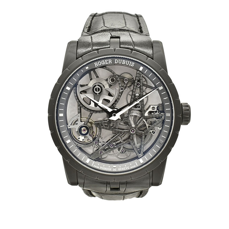 ロジェ・デュブイ　ROGER DUBUIS　エクスカリバー マイクロローター オートマティック スケルトン　DBEX0473　チタン　42mm　USED　中古