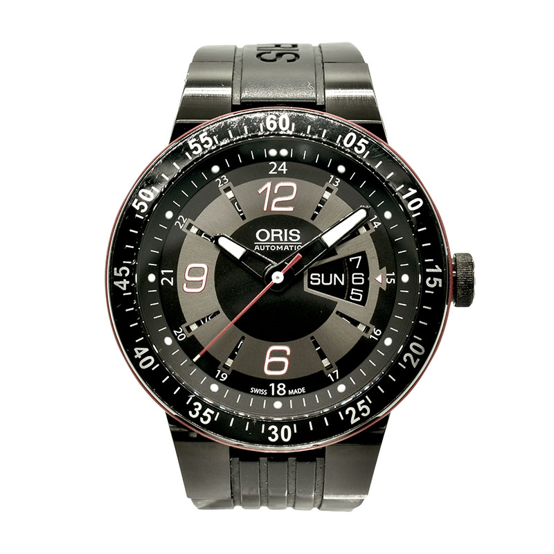 オリス　ORIS　ウィリアムズF1 デイデイト　735 7634 4764R　44mm　ブラック　USED　中古