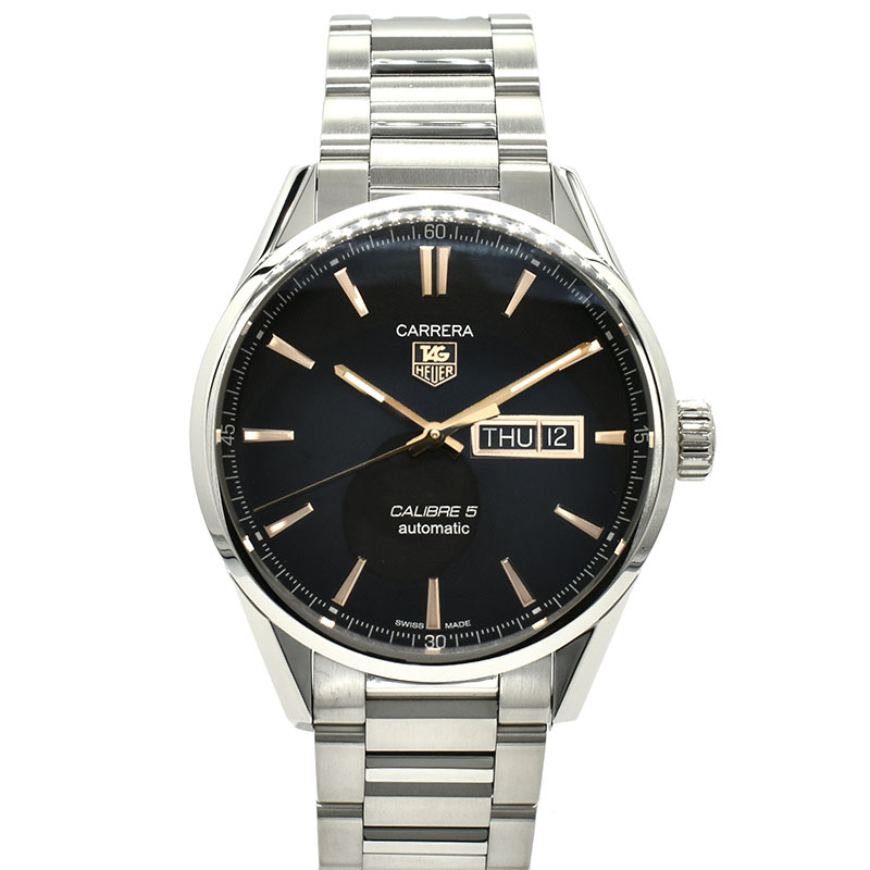 タグホイヤー　TAG HEUER　カレラ デイデイト キャリバー5　WAR201C.BA0723　41mm　SS　ブラック　USED　中古