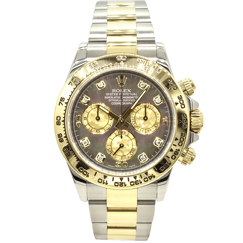 ロレックス　ROLEX　デイトナ　Ref.116503NG　18KYG×SS　ブラックシェル　8Pダイヤ　ランダム番　USED　中古