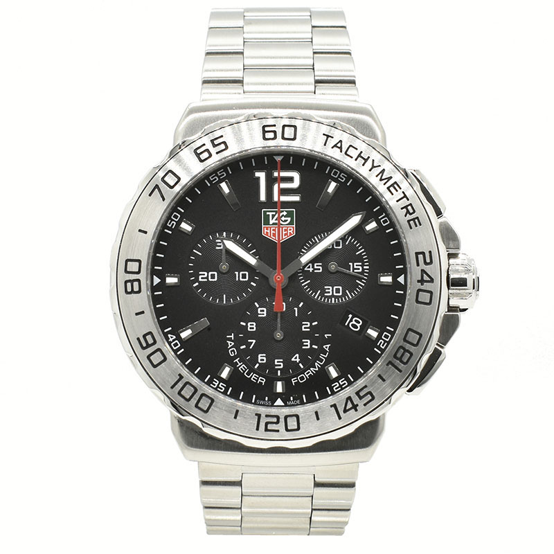 タグホイヤー　TAG HEUER　フォーミュラ1 クロノグラフ　CAU1112.BA0858　クォーツ　42mm　ブラック　USED　中古