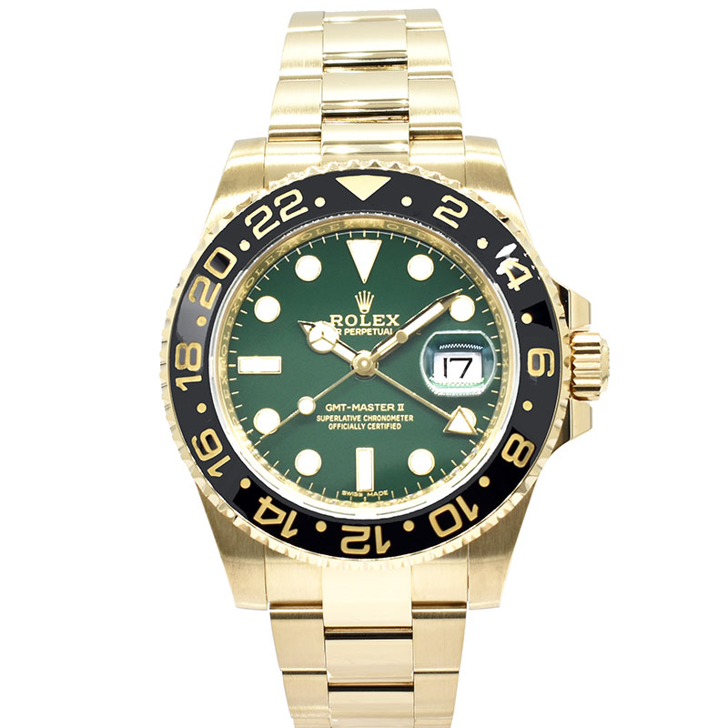 ロレックス　ROLEX　GMTマスター2　Ref.116718LN　グリーン　18KYG　40mm　USED　中古