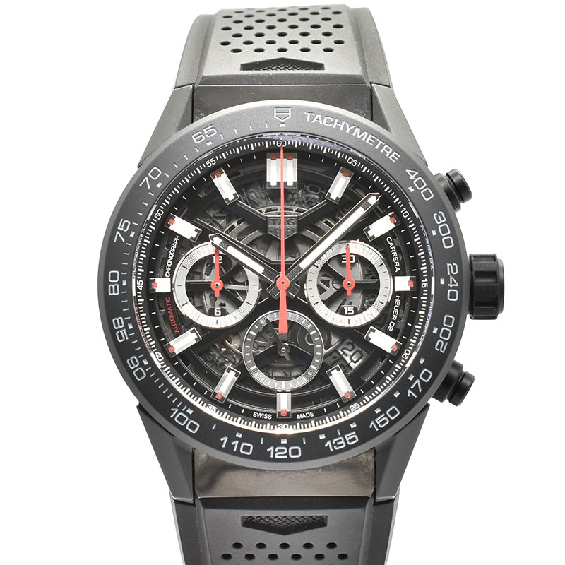 タグホイヤー　TAG HEUER　カレラ キャリバーホイヤー02 クロノグラフ　CBG2A90.FT6173　セラミック　45mm　USED　中古