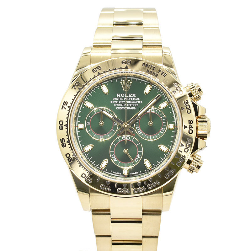 ロレックス　ROLEX　コスモグラフ デイトナ　Ref.116508　グリーン　18Kイエローゴールド　40mm　USED　中古