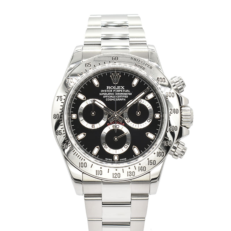 ロレックス　ROLEX　デイトナ　Ref.116520　SS　ブラック　ランダム番　鏡面バックル　USED　中古