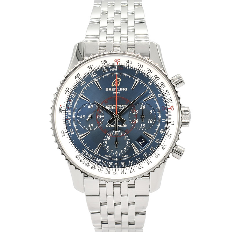 ブライトリング　BREITLING　モンブリラン01 リミテッド　A035C94NP　ブルー　世界500本限定　40mm　USED　中古