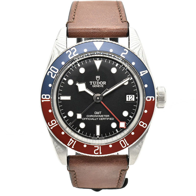 チューダー(チュードル)　TUDOR　ヘリテージ ブラックベイ GMT 青赤ベゼル　79830RB　41mm　ブラック　USED　中古