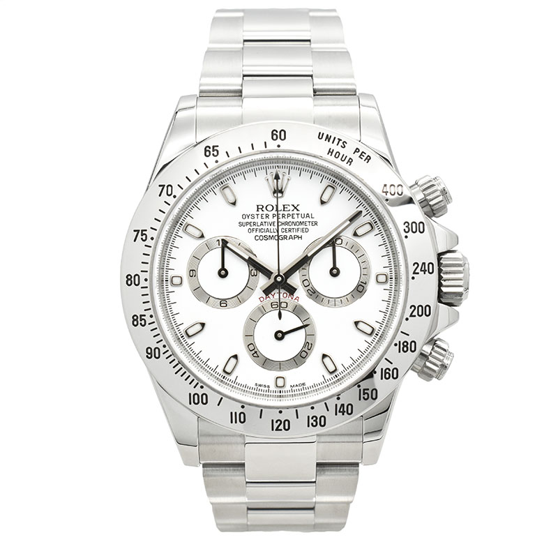 ロレックス　ROLEX　デイトナ　Ref.116520　SS　ホワイト　ランダム番　鏡面バックル　USED　中古