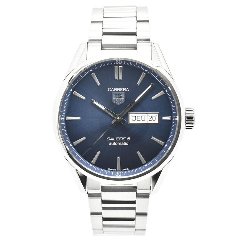 タグホイヤー　TAG HEUER　カレラ デイデイト キャリバー5　WAR201E.BA0723　41mm　ブルー　USED　中古