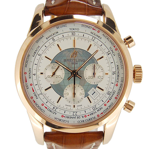 ブライトリング　BREITLING　トランスオーシャン　クロノグラフ　ユニタイム　R050A33WBD　レッドゴールド　USED　中古