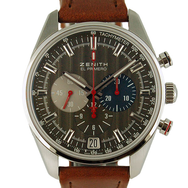 ゼニス　ZENITH　エルプリメロ　36000VPH　クラシックカーズ　03.2046.400/25.C771　SS　42mm　グレー　革　新品
