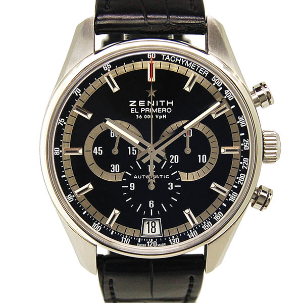 ゼニス　ZENITH　エルプリメロ　36000VPH　03.2040.400/21.C496　SS　ブラック　42mm　革　新品