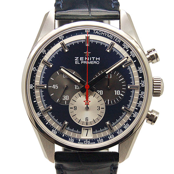 ゼニス　ZENITH　エルプリメロ　36000VPH　03.2040.400/53.C700　SS　ブルー　42mm　革ベルト　新品