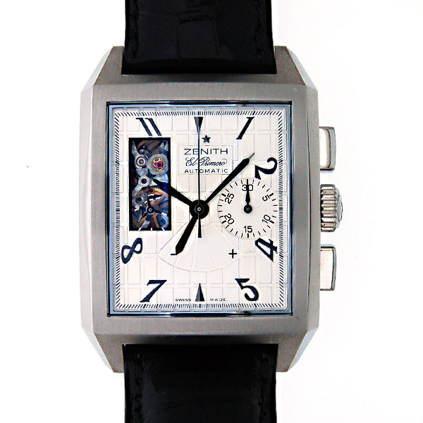 ゼニス　ZENITH　ポートロワイヤルオープン　03.0540.4021/01.C503　シルバー　SS　革ベルト　新品　目玉価格