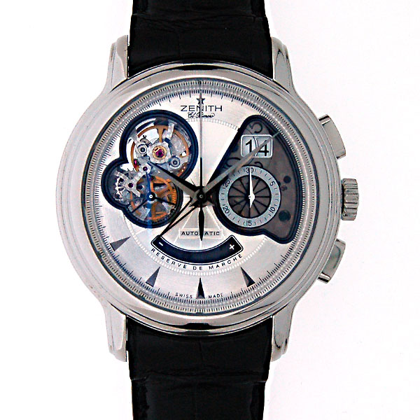 ゼニス　ZENITH　クロノマスターTオープン　グランドデイト　03.0240.4039/ 01.C495　エルプリメロ　40mm　シルバー　新品