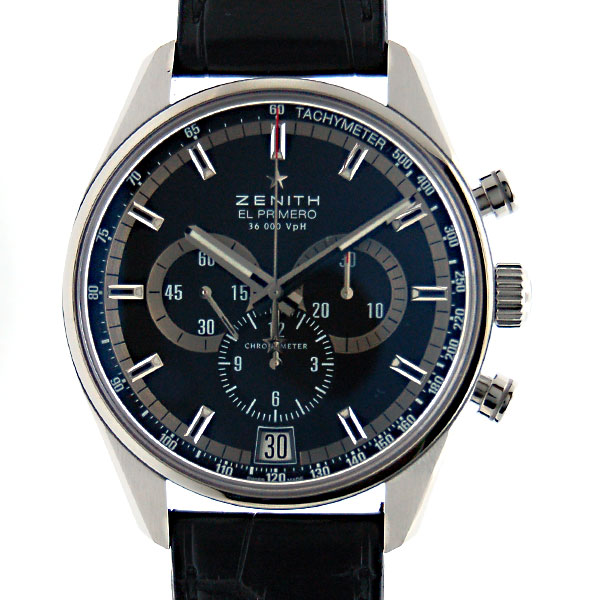ゼニス　ZENITH　エルプリメロ　36000VPH　03.2040.400/21.C496　SS　ブラック　42mm　革　新品