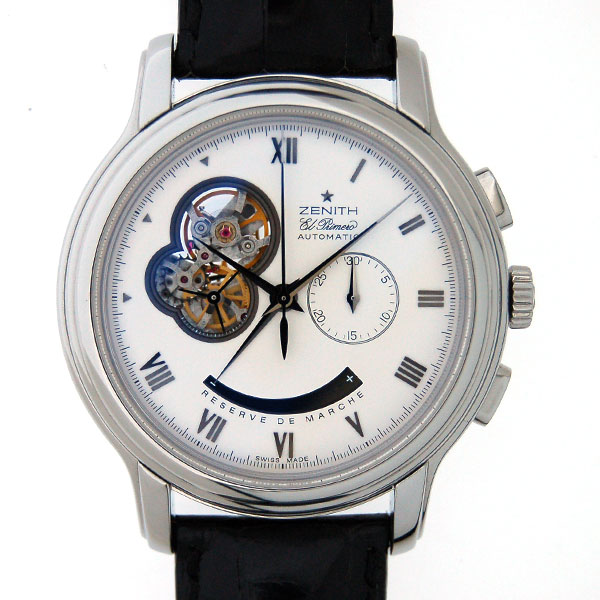 ゼニス　ZENITH　クロノマスターXXTオープン　03.1260.4021/01.C505　SS　ホワイト　革ベルト　新品