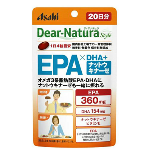 【まとめ売り　6個セット】Dear-Natura Style　EPA×DHA+ナットウキナーゼ　80粒（20日分）