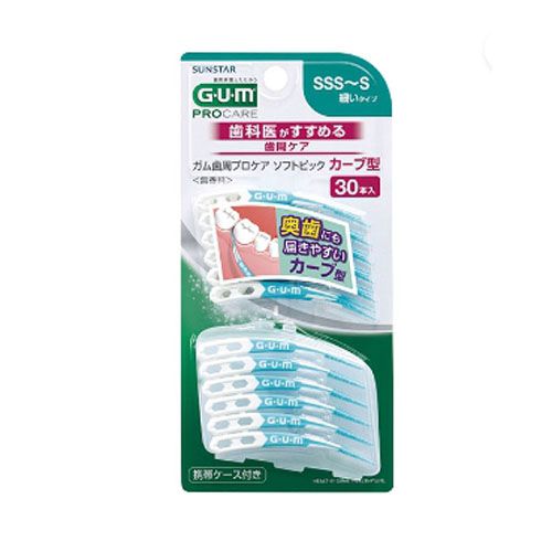 GUM歯周プロケアソフトピックカーブ型(30本入)