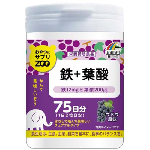 【まとめ売り　3個セット】おやつにサプリZOO　鉄+葉酸(150g)