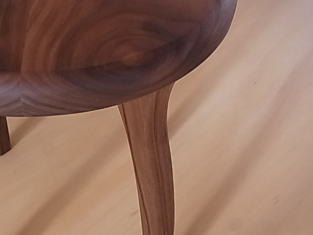 スツールR ブラックウォールナット材