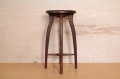 キッチンスツールR　ケヤキ材柿渋アンティーク仕上げ