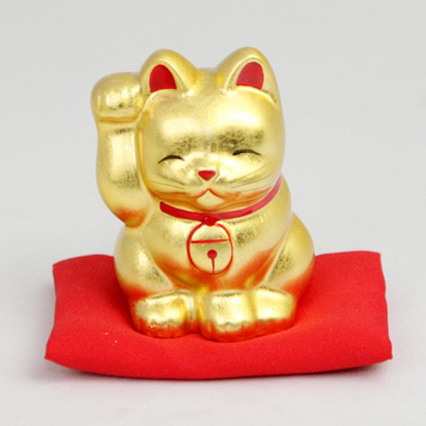 招き猫（金　右手）