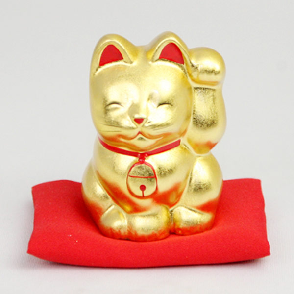 招き猫（金　左手）