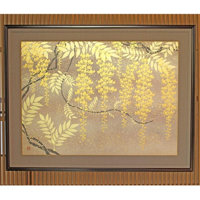 砂子絵　藤