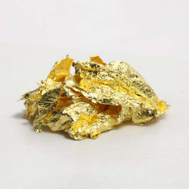食用　金箔 食用金箔フレーク 細目 約1mm角 0.1g 銅抜断切 - 食用金箔金粉
