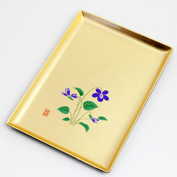 【新品】故金あかり 化粧土プレート フリートレー すみれ 今井金箔 ONLINE SHOP