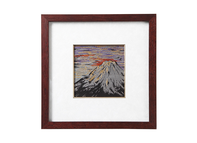 金襴ピクチャー「冬の富士山」