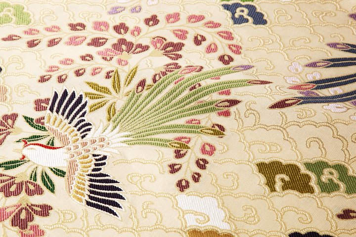 金襴　絹織物　金襴工房　handmade genuine silk from Kyoto