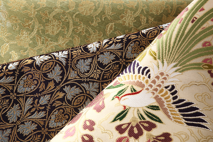 金襴　絹織物　金襴工房　handmade genuine silk from Kyoto