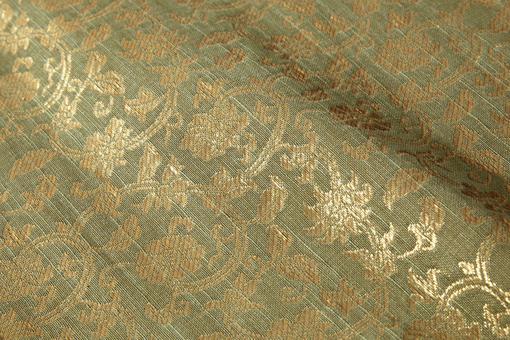 金襴　絹織物　金襴工房　handmade genuine silk from Kyoto