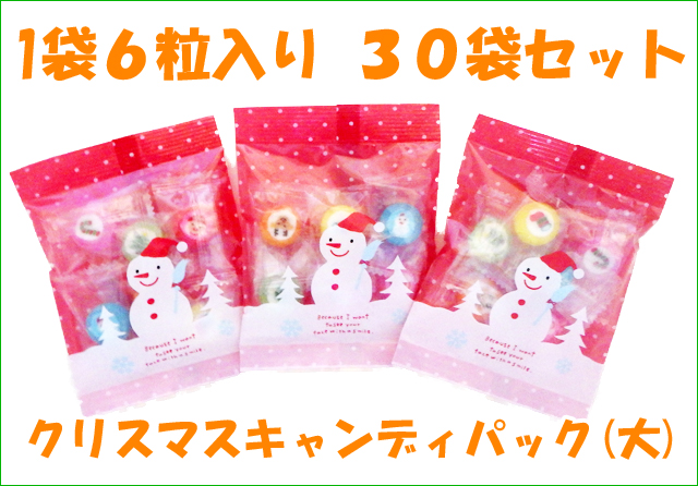 クリスマスキャンディパック（大）　1袋6個入り×30袋セット
