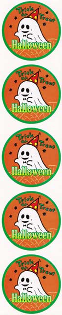 かわいいゴースト柄ハロウィンシール 10枚セット／飴専門店金扇