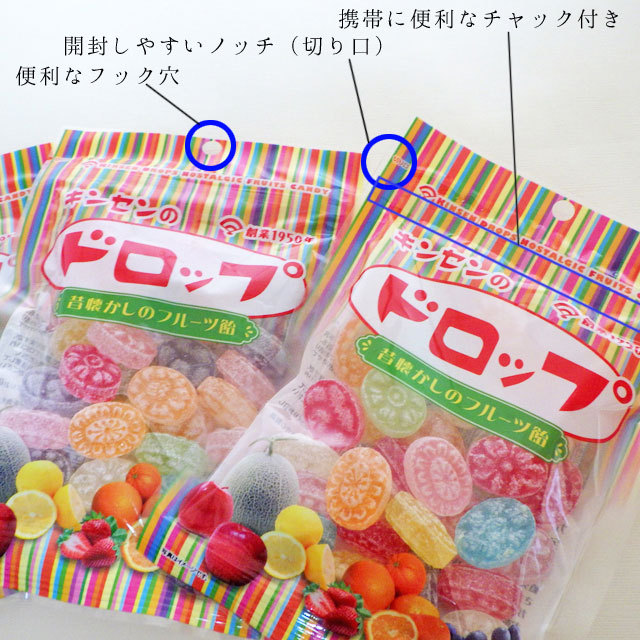 キンセンのドロップは8色のカラフルで美しい宝石模様のいろんな味が楽しめるかわいいキャンディ 飴の通販 金扇