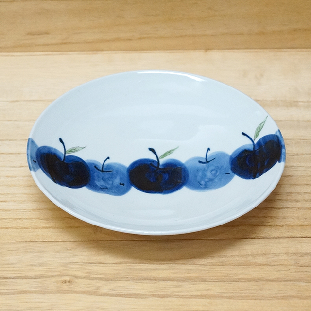 波佐見焼　敏彩窯　りんご園　７寸平皿　丸皿　リンゴ　【和食器通販　金照堂】