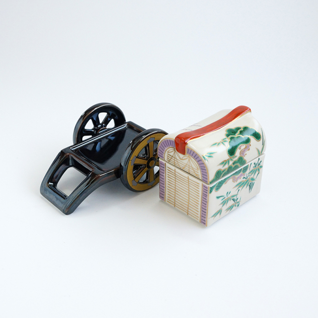 錦松竹梅 御所車蓋物